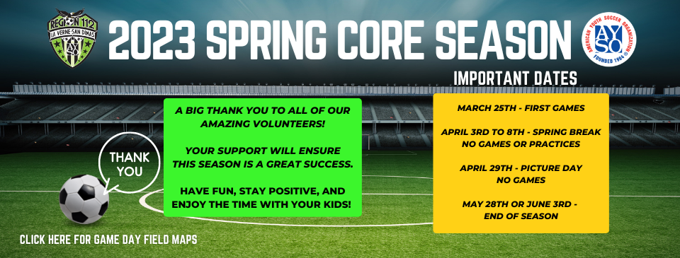 2023 Spring Core Important Dates