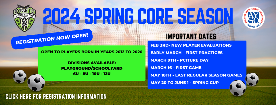 2024 Spring Core Registration NOW OPEN!
